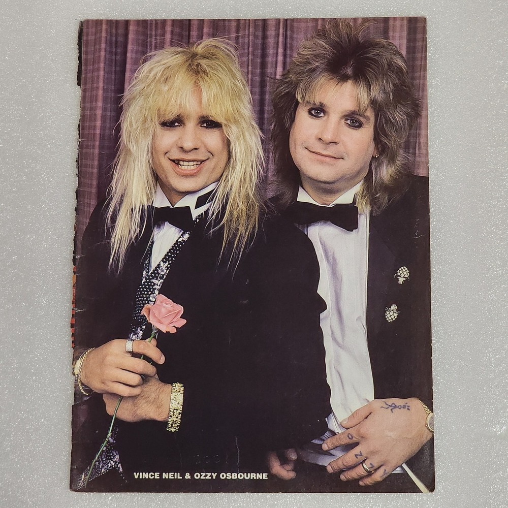 Ozzy Osbourne Vince Neil Gene Simmons Vintage Poster Clipping 8x10 1980s Rock